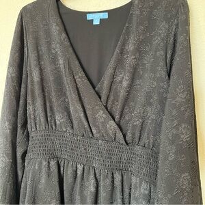 Draper James black elastic waist Dress size XL with pockets